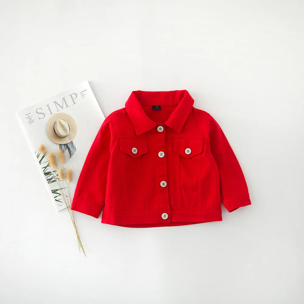 Newborn Candy Color Denim Jacket