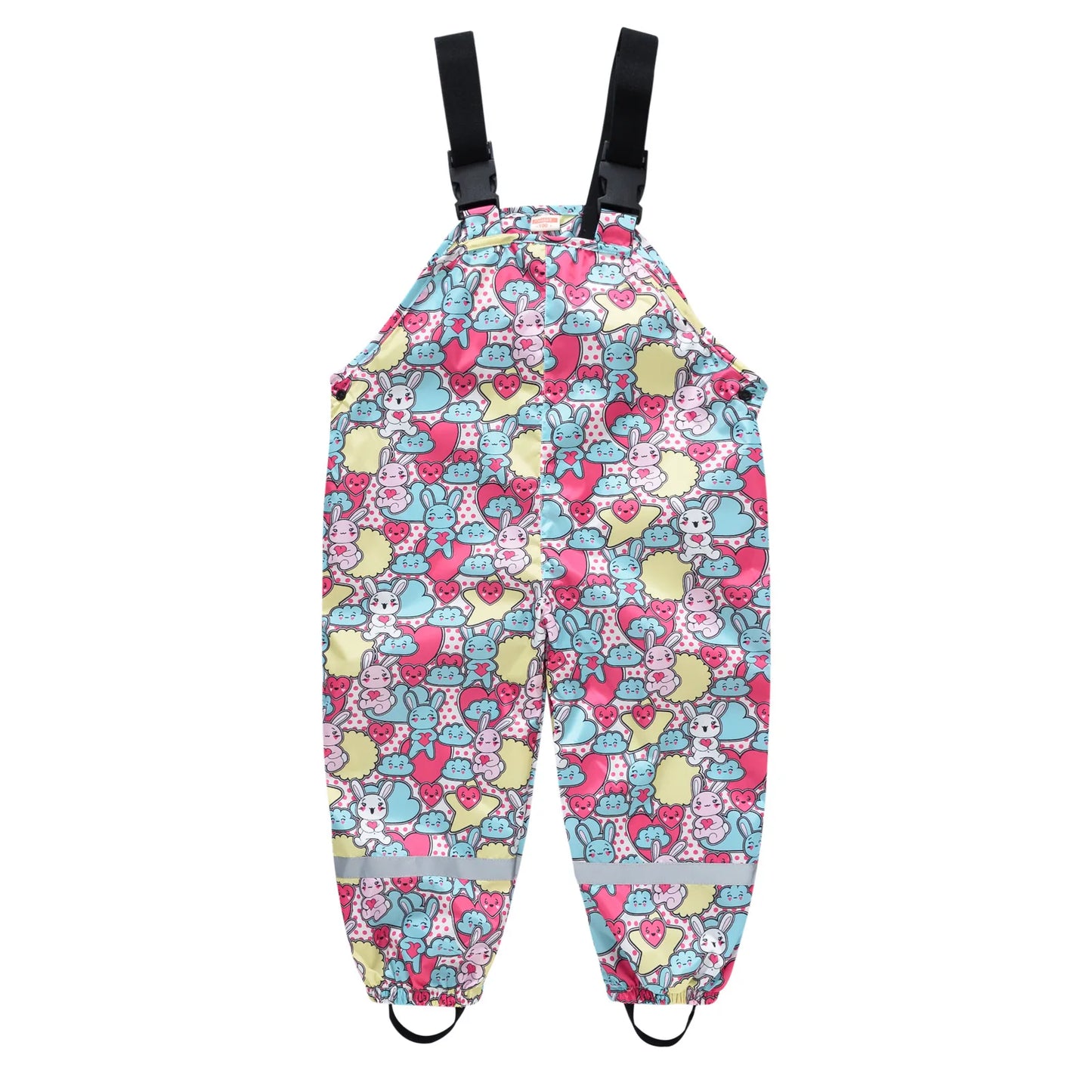Girls and Boys Rain Waterproof Pants/Jumpsuits Overalls