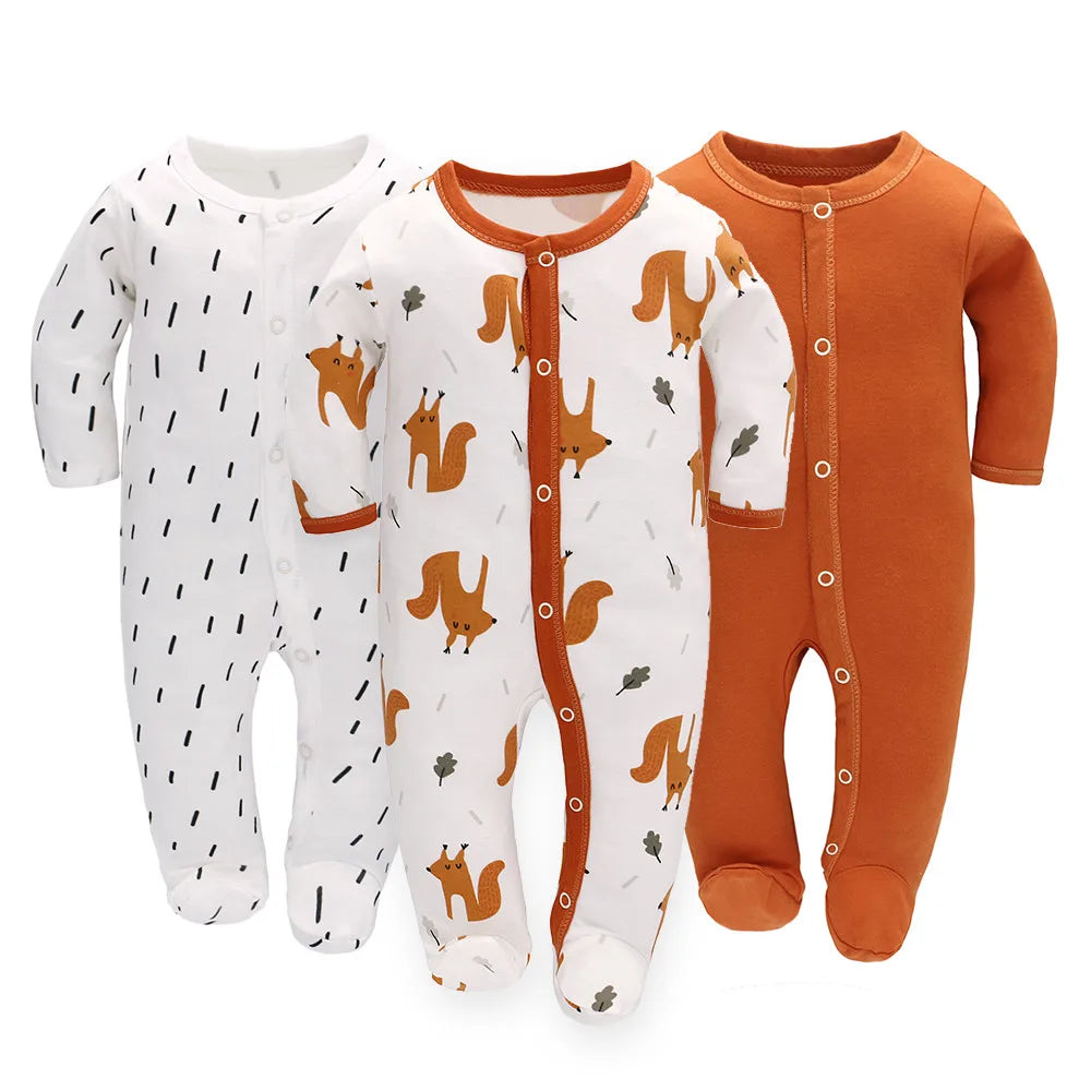 Girls and Boys Baby/Toddler Cotton Rompers/Jumpsuit 3pcs Set