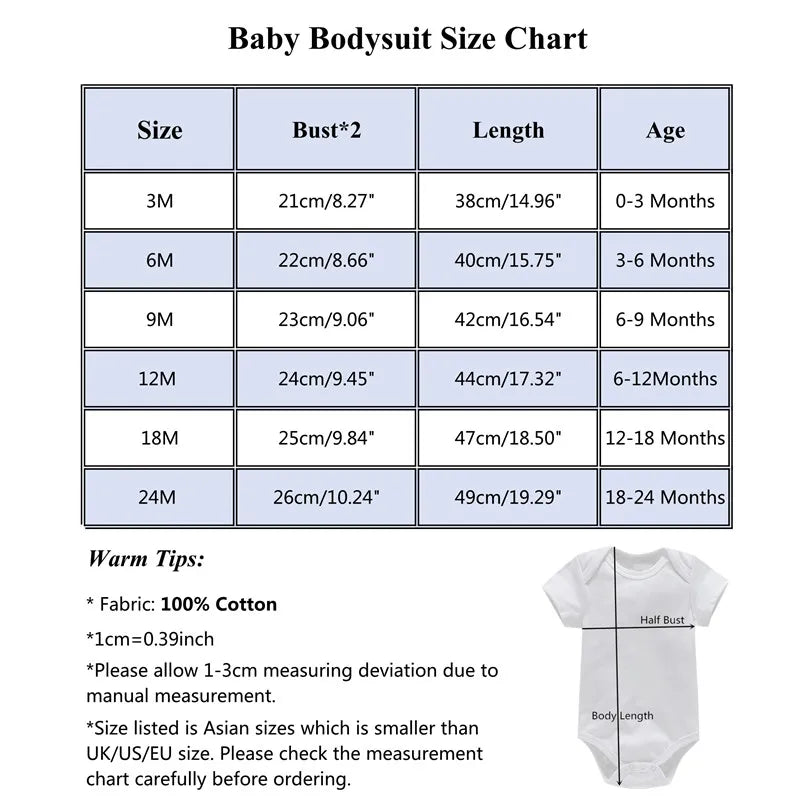 Boy, Girl and Baby Rompers and Bodysuit with funny prints on them.