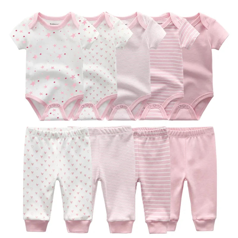 Baby Girl and Boy newborn clothes bodysuits and pants