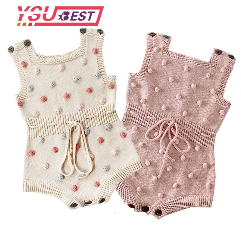Baby Girls and Boys Knit Rompers, Jumpsuit Overall.