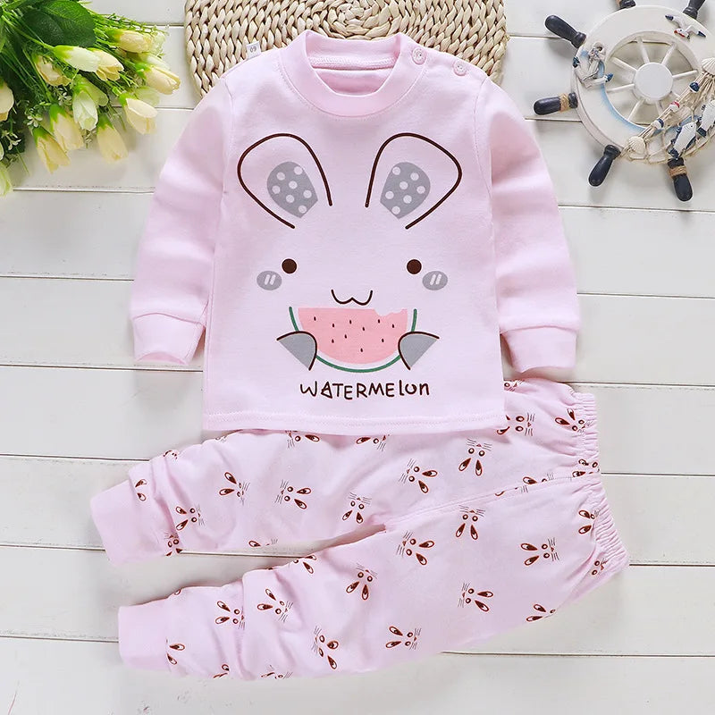 Baby Clothing Sets with Cartoon Details for Ages 0-3 Years Old