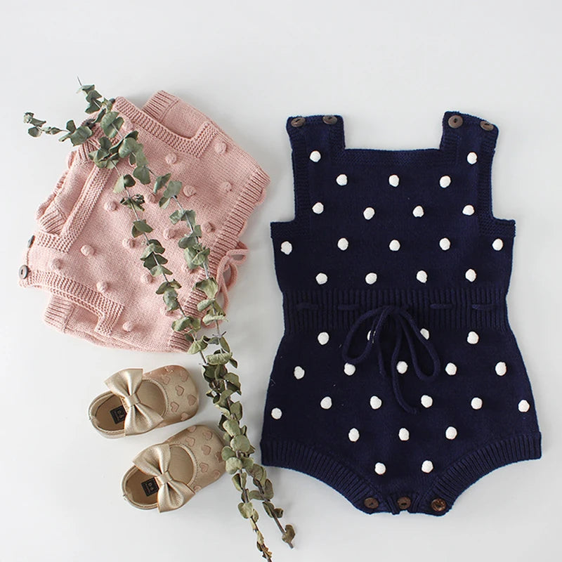 Baby Girls and Boys Knit Rompers, Jumpsuit Overall.