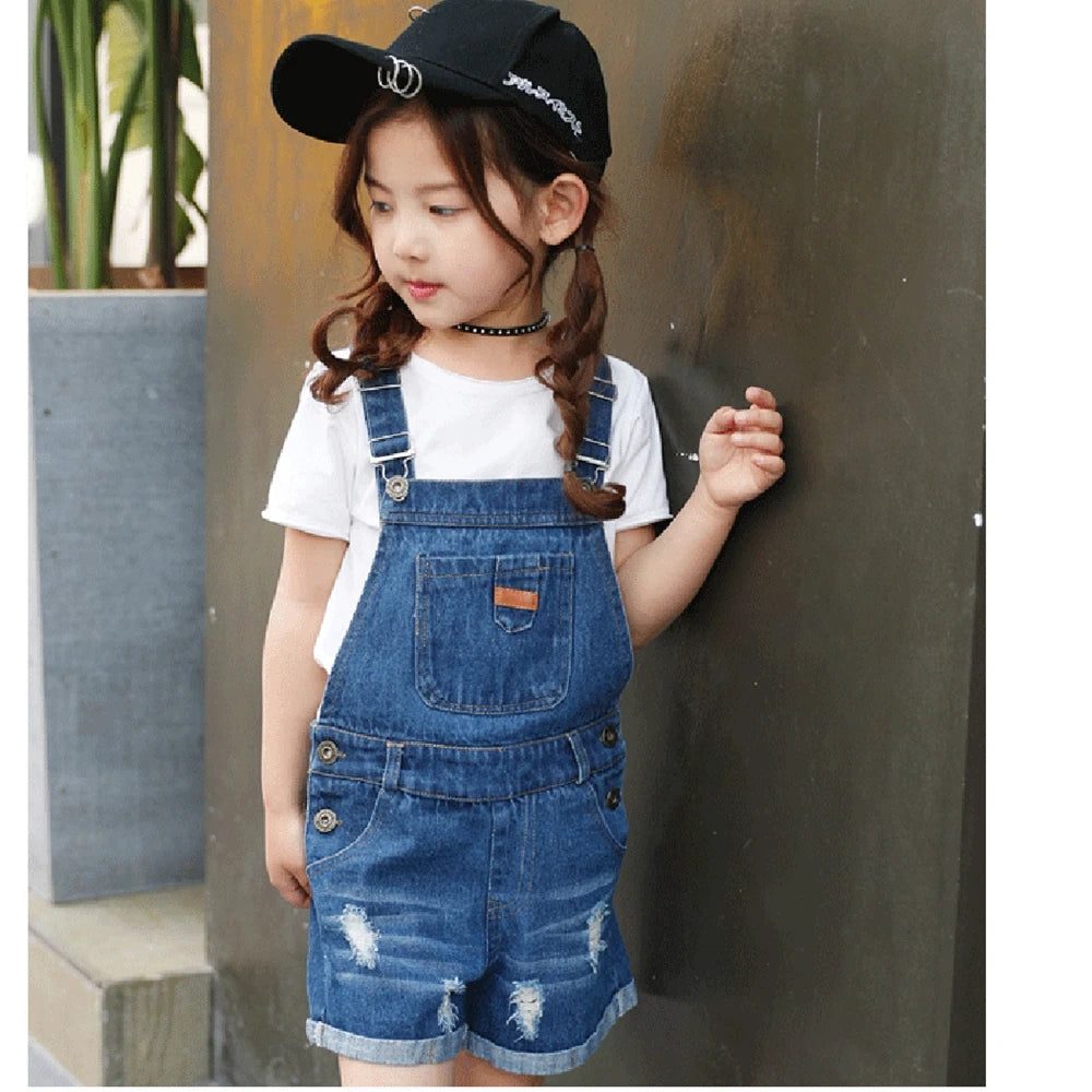 Girls Denim Overalls