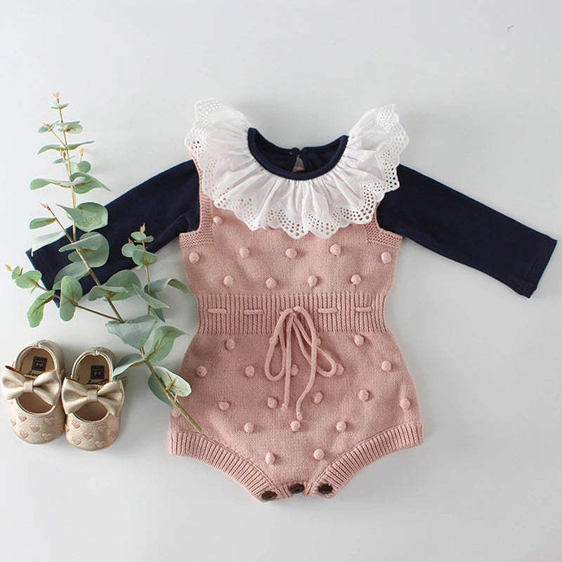 Baby Girls and Boys Knit Rompers, Jumpsuit Overall.