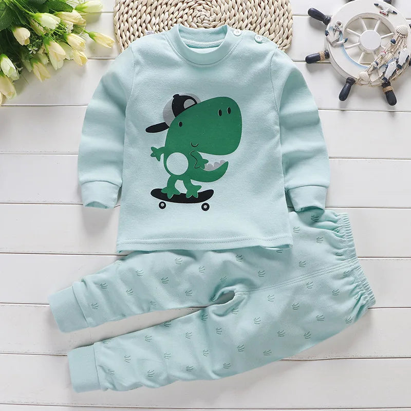 Baby Clothing Sets with Cartoon Details for Ages 0-3 Years Old