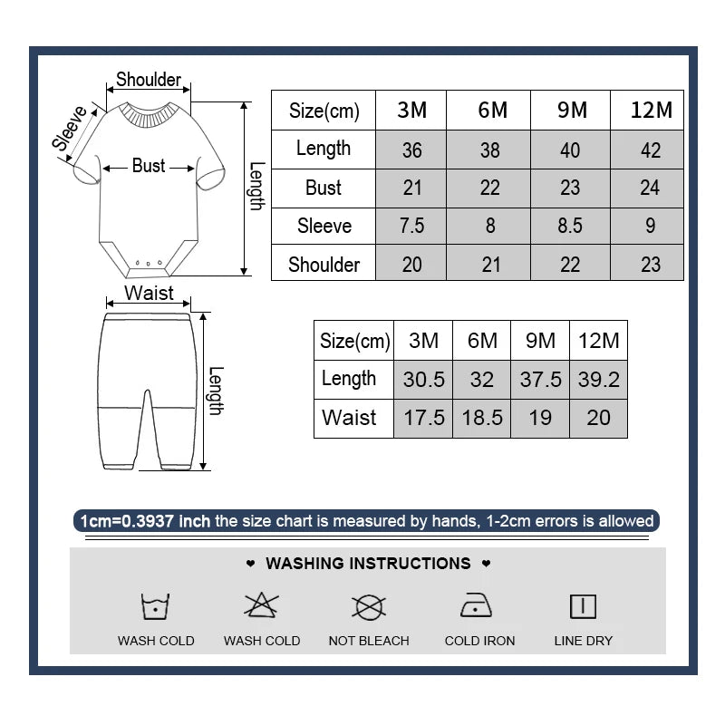Baby Girl and Boy newborn clothes bodysuits and pants
