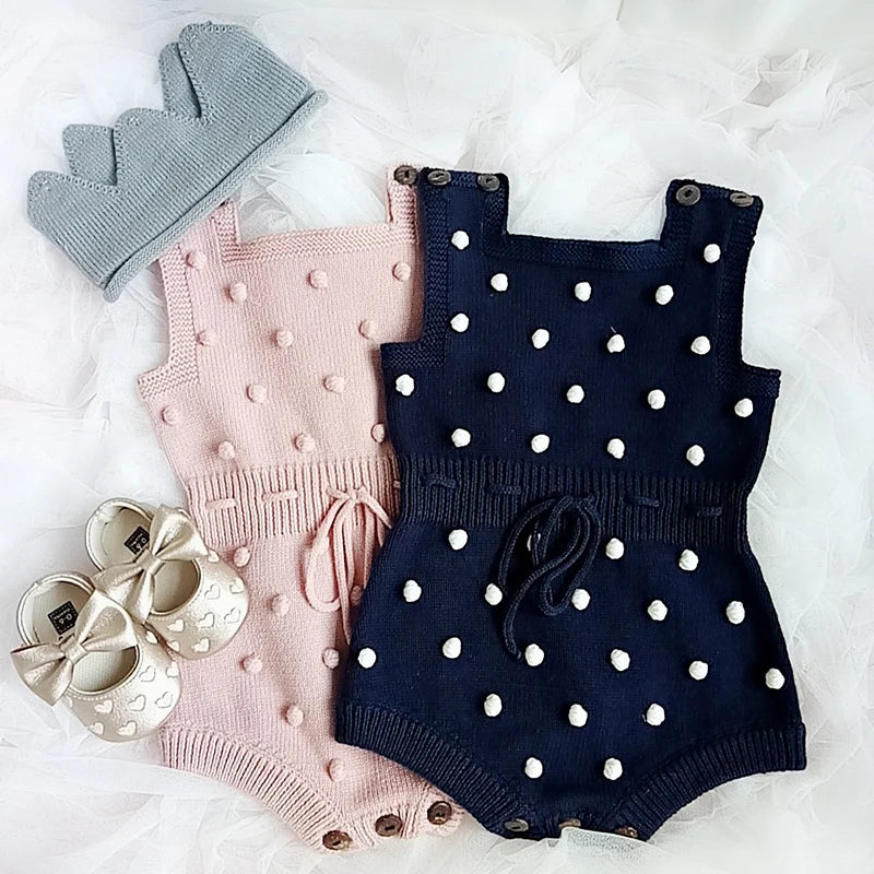 Baby Girls and Boys Knit Rompers, Jumpsuit Overall.