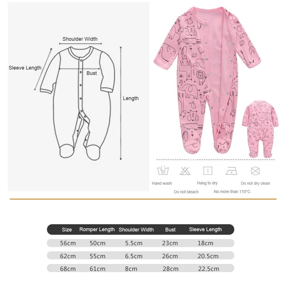 Girls and Boys Baby/Toddler Cotton Rompers/Jumpsuit 3pcs Set