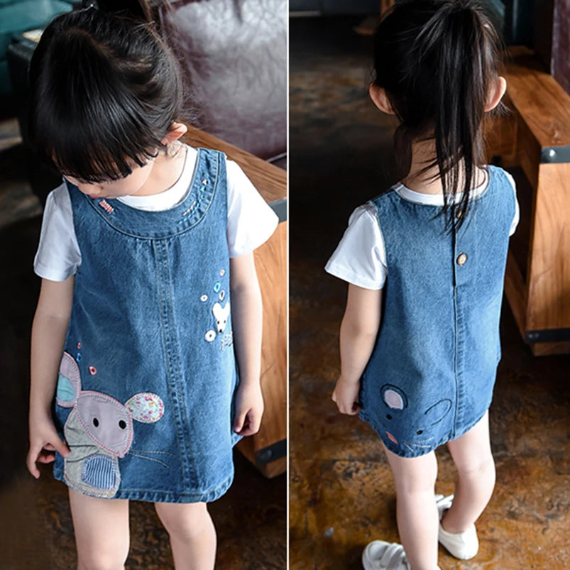 Girls denim Vest Dress