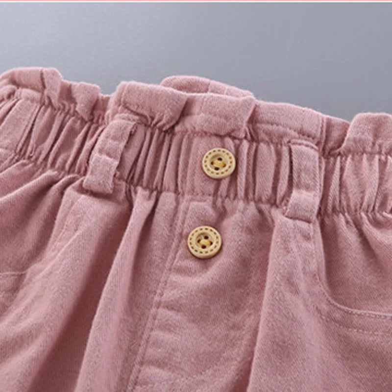 Children'S Carrot Pants 2021 New Autumn Clothes Children'S Clothing Girls' Solid Color Footwear Casual Pants