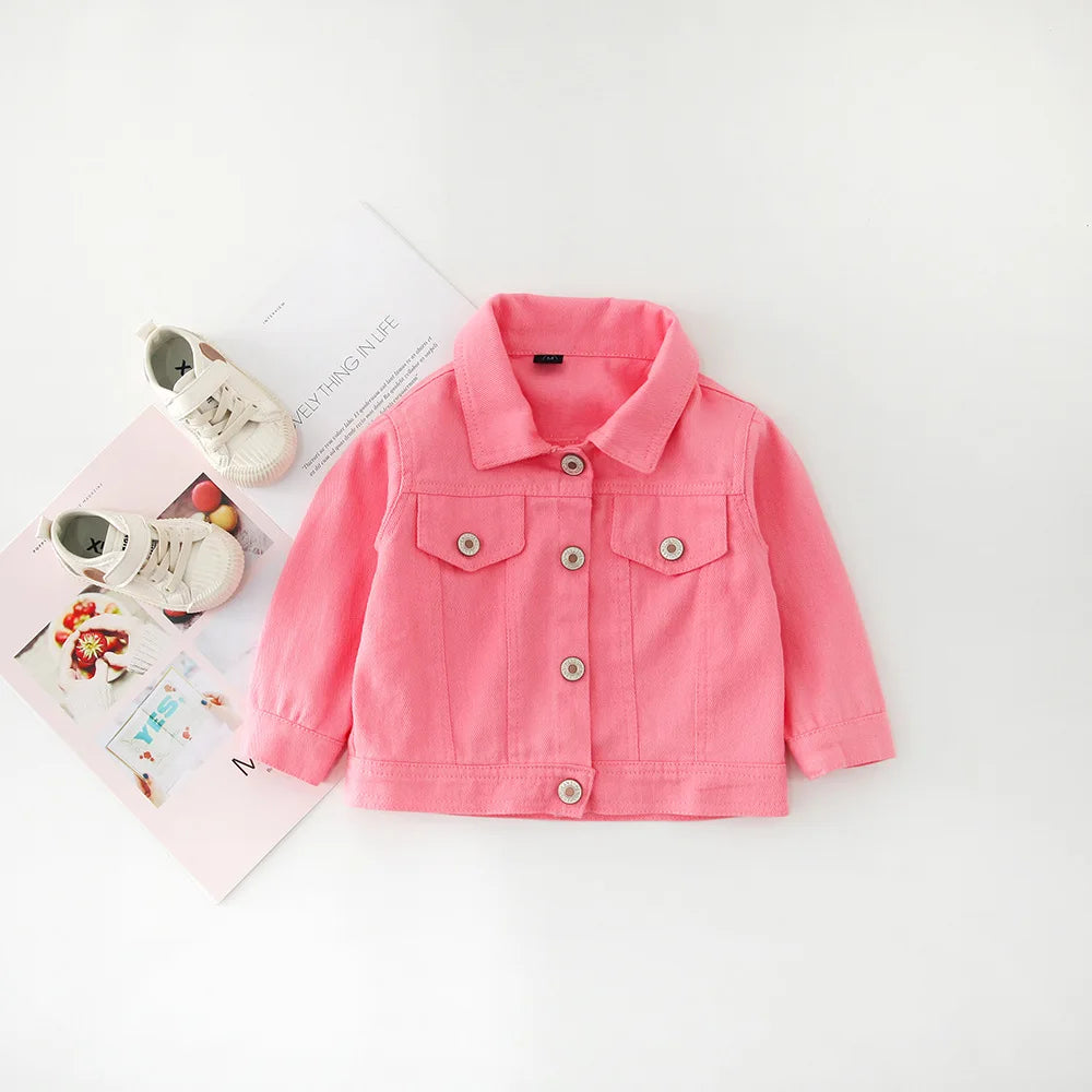 Newborn Candy Color Denim Jacket