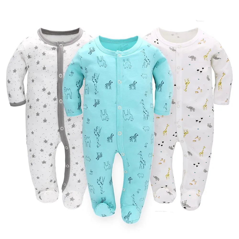 Girls and Boys Baby/Toddler Cotton Rompers/Jumpsuit 3pcs Set