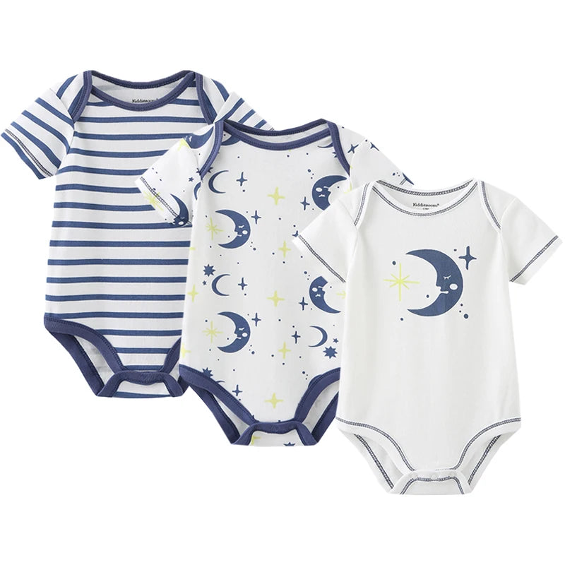Girl and Boy Baby Rompers Short Sleeve Jumpsuits Set