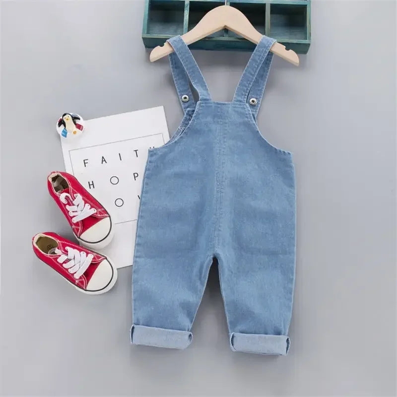 Spring Autumn Children Clothes Baby Boys Girls Cartoon Denim Pants Overalls Infant Outfit Kids Giraffe Fashion Toddler Casual
