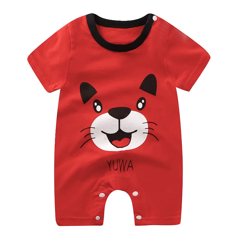 Summer Cartoon Baby Boy Girl clothing Rompers Short sleeve cotton Infant Newborn Clothes Jumpsuit For 0-18 Toddlers Bebe Outfits