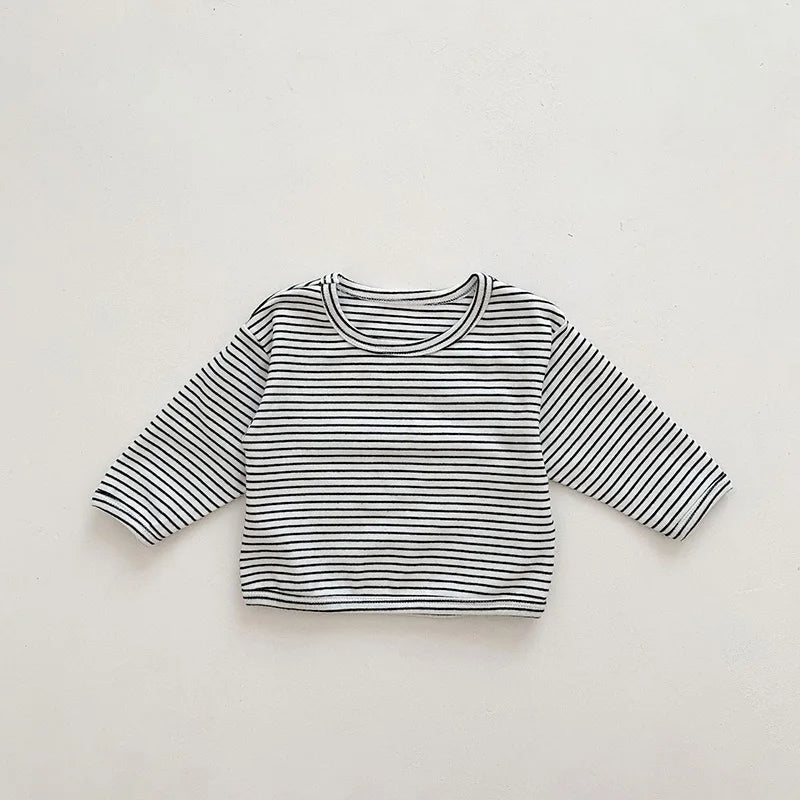 Cool Toddler Baby Boy and Girl Overalls and Striped T-shirt 2Pcs set