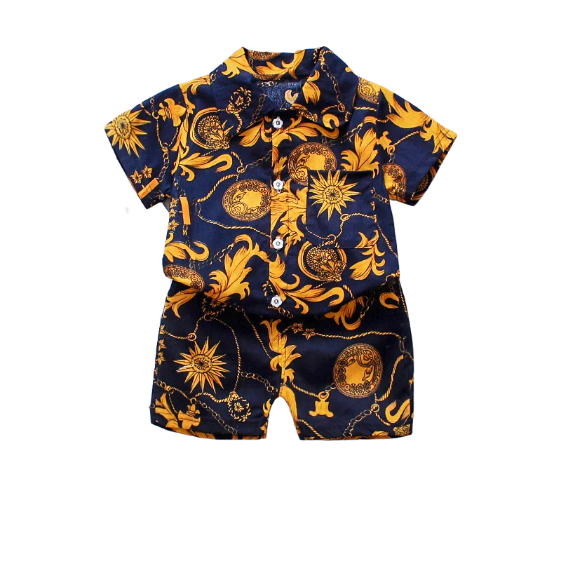 Baby Boys and Boys Floral Printed Clothes sets For children ages 1-6