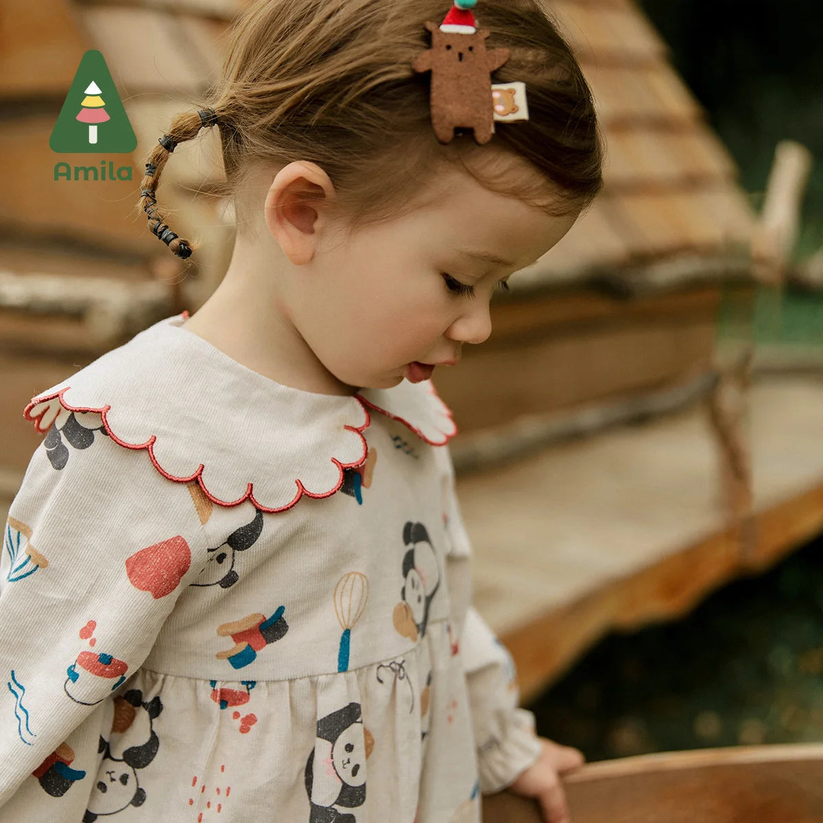 Baby Dress Cute Cartoon Corduroy A-line Dresses