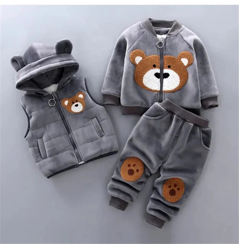 Boys Clothes Autumn Winter Warm Baby Girl Clothes Kids Sport Suit Outfits Newborn Clothes Infant Baby Christmas Clothing Sets