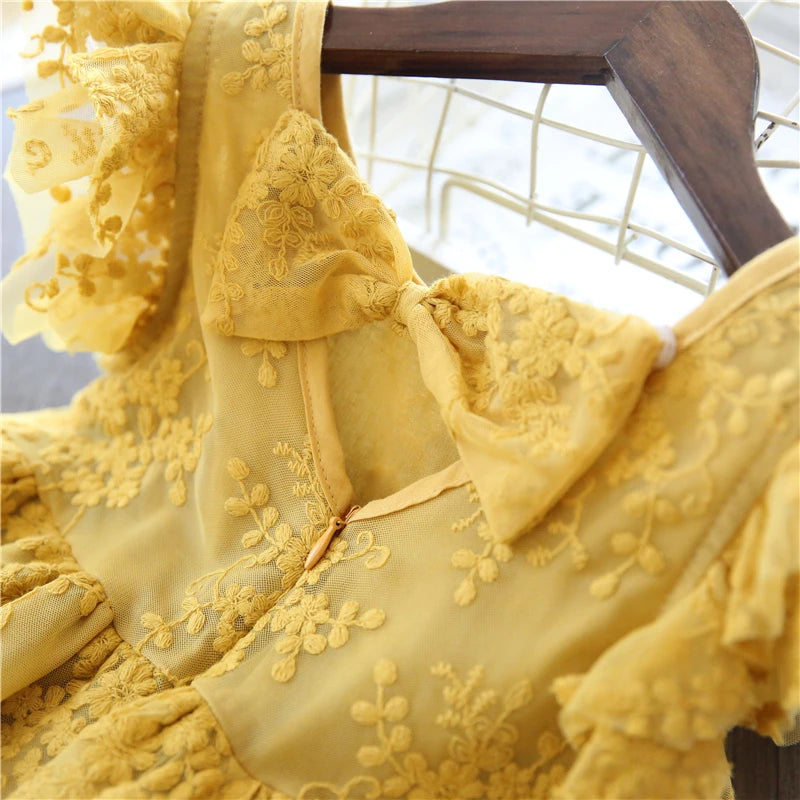 Girls Lace Dress New Floral Kids Dresses For Girls Princess Dress Children Clothes Girls Dress Casual Wear 3 8Y Vestido Infantil