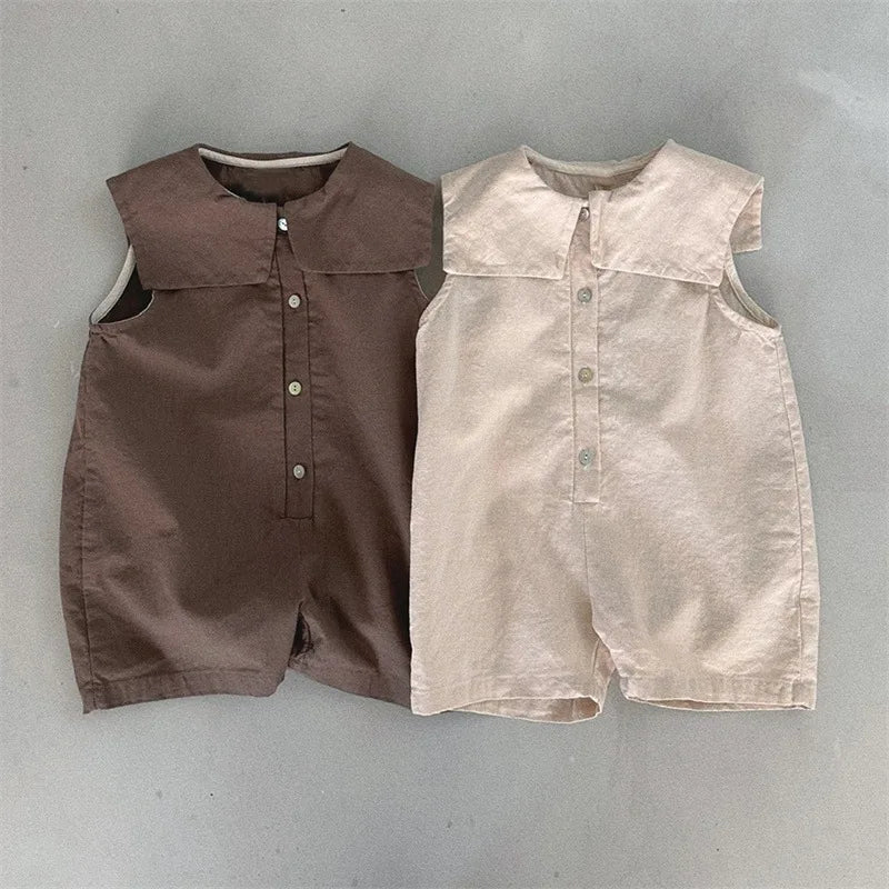 Girls Overall, Sleeveless Boys One Piece Overall loose fitting
