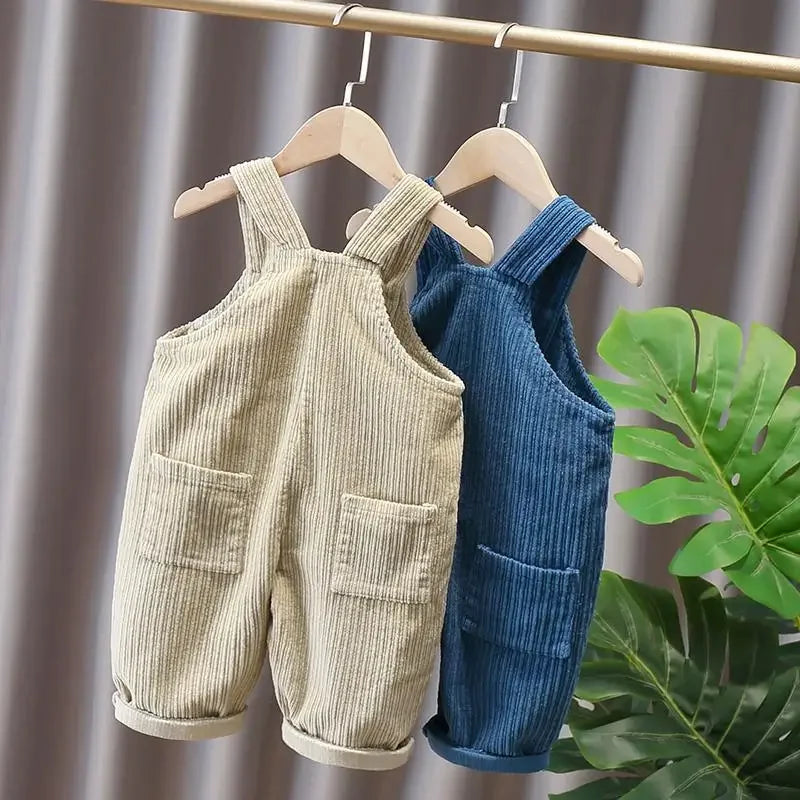 Children's Bear Corduroy Overalls for Girls and Boys ages 1-4 years old