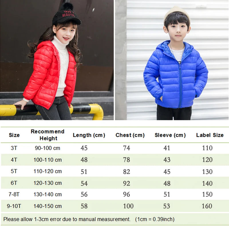 Boys and Girls Autumn and Winter Jackets/ Coats Ages 2 to 12