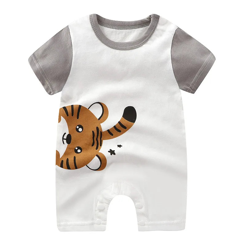 Summer Cartoon Baby Boy Girl clothing Rompers Short sleeve cotton Infant Newborn Clothes Jumpsuit For 0-18 Toddlers Bebe Outfits