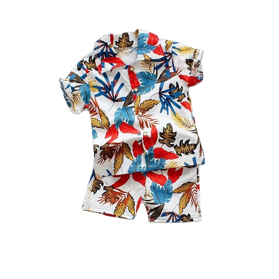 Baby Boys and Boys Floral Printed Clothes sets For children ages 1-6
