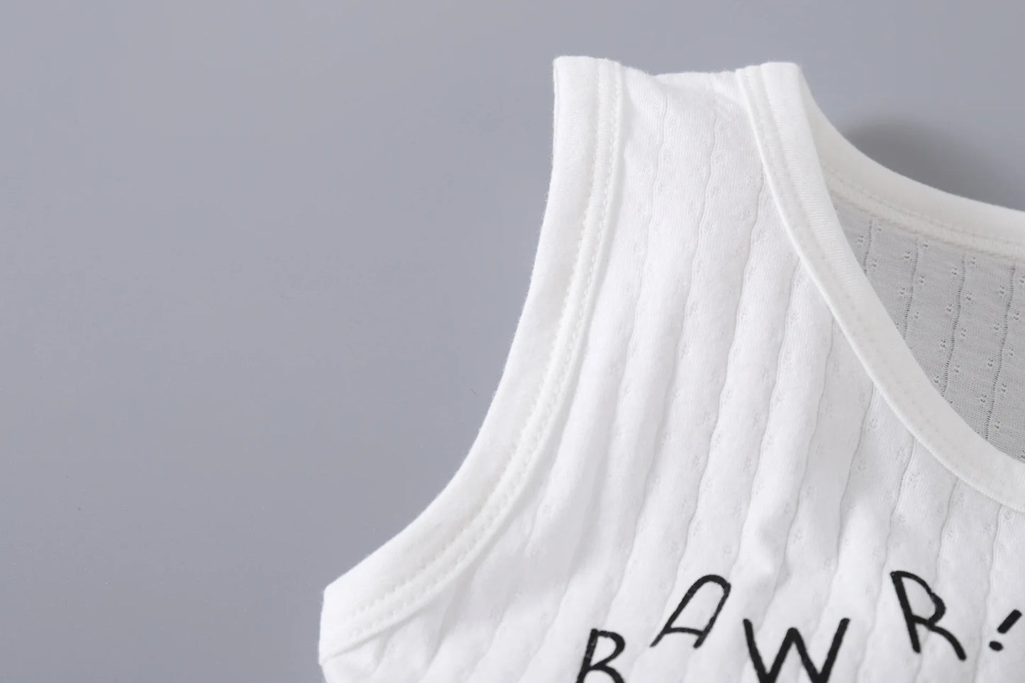 Cartoon Cotton Newborn Baby Romper Sleeveless Clothes Boys Girls Short Sleeves Jumpsuit Vest 0-24M