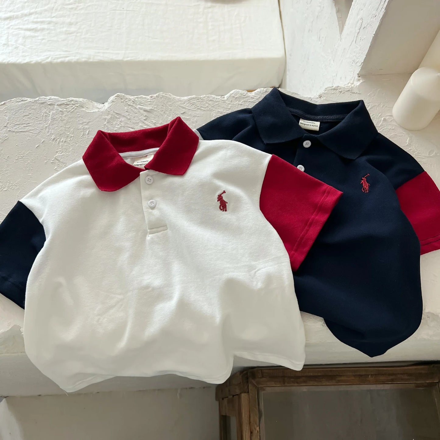 Summer children's clothes boys and girls short-sleeved T-shirt children's top boys polo shirt baby summer style