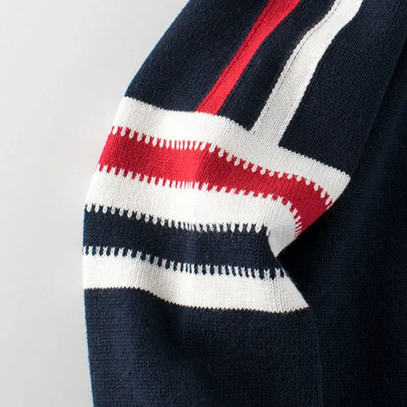 Brand Children's Sweater 2024 Spring Boys Clothes Girls Long Sleeve O-Neck Striped Knitted Jumper Top Kids Pullovers Dropship