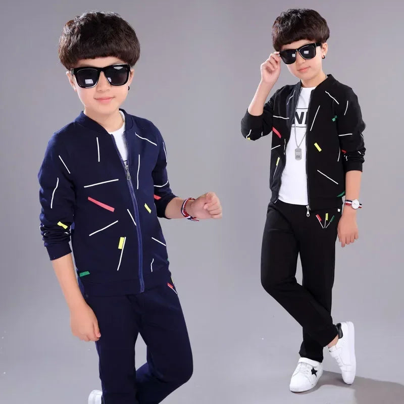 Big Boys Clothes Set Autumn Winter Cotton Cartoon 3pcs Baby The Boy Tracksuit Children's Casual Suit Kids Clothing Set