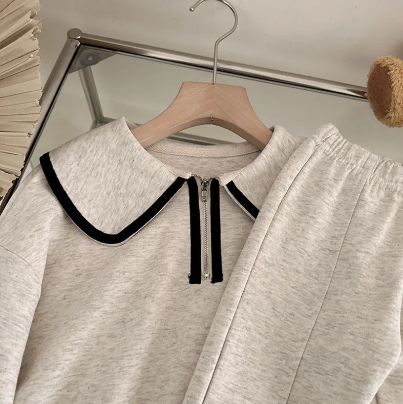Children's Clothing Sets Lapel Sweater + Loose Pants 2 Pcs Kids Girls Set 2 To 7 Years Baby Girl Outfit Set Toddler Girl Clothes