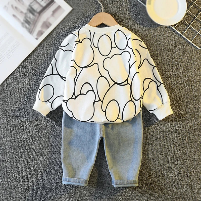 Baby/Children Cartoon Print Sweatshirt