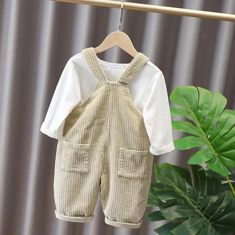 Children's Bear Corduroy Overalls for Girls and Boys ages 1-4 years old