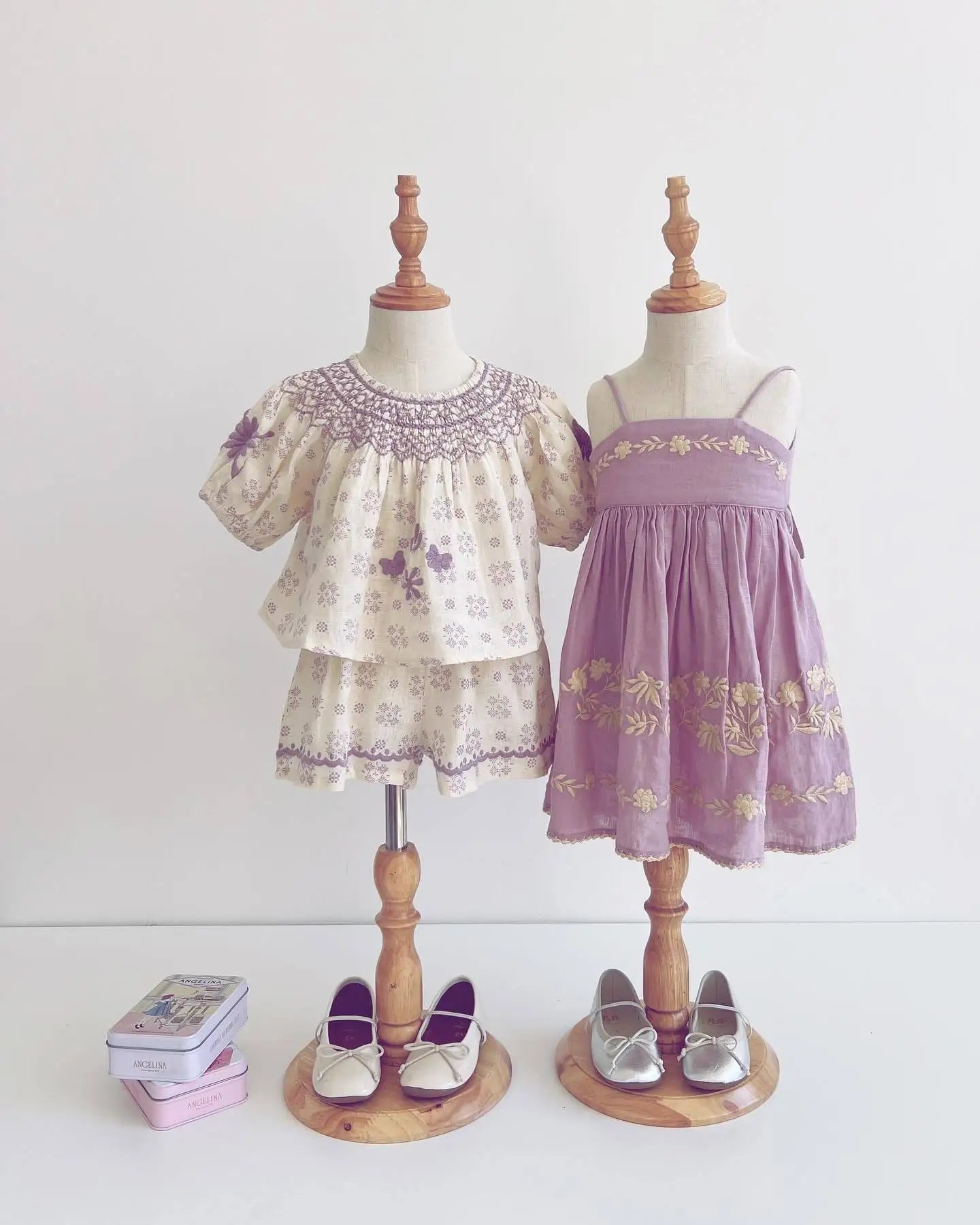 Girls High Quality Embroidery Clothing Sets Various Ages and colors