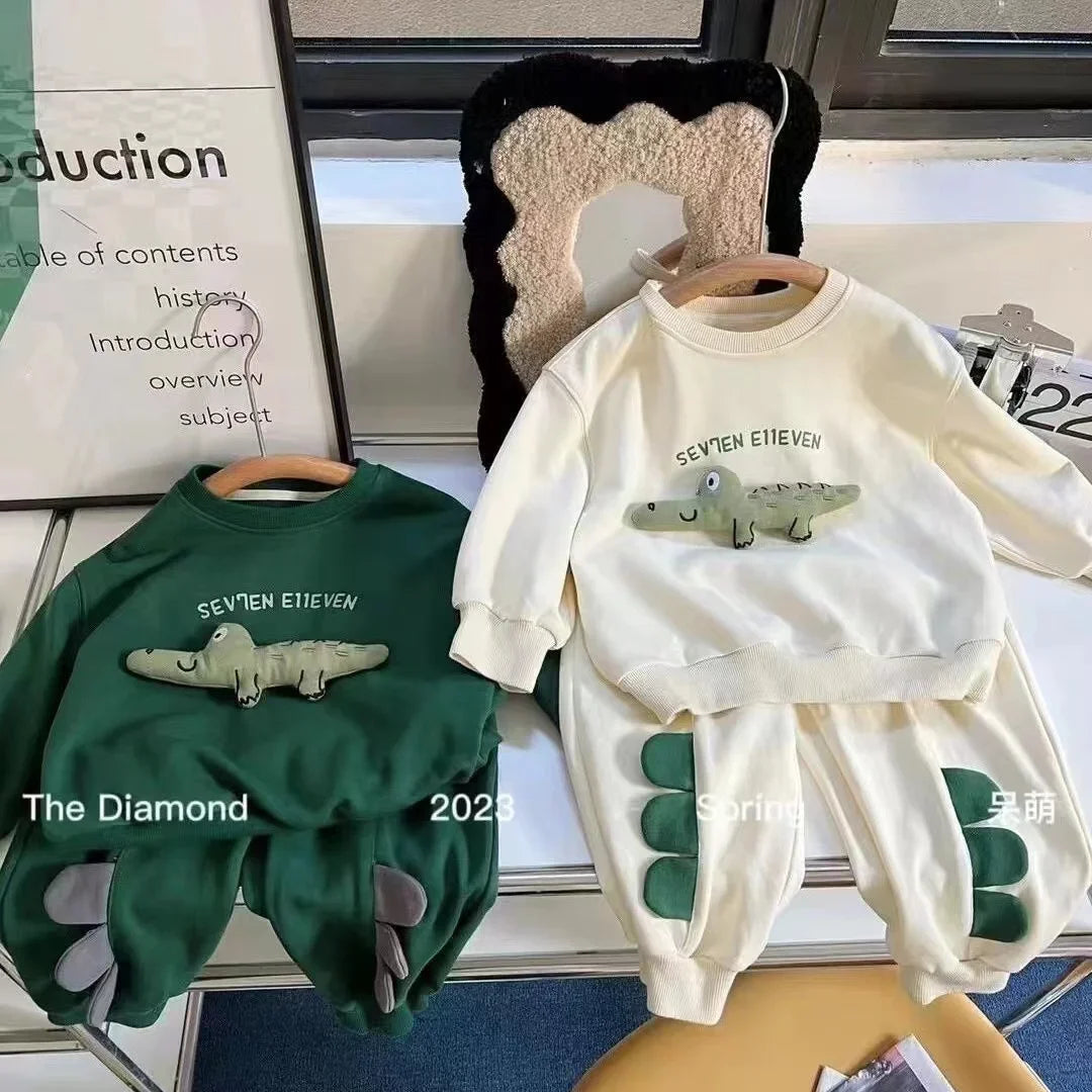 Girls and Boys' Autumn Cartoon two Piece Set Sweater +Pants