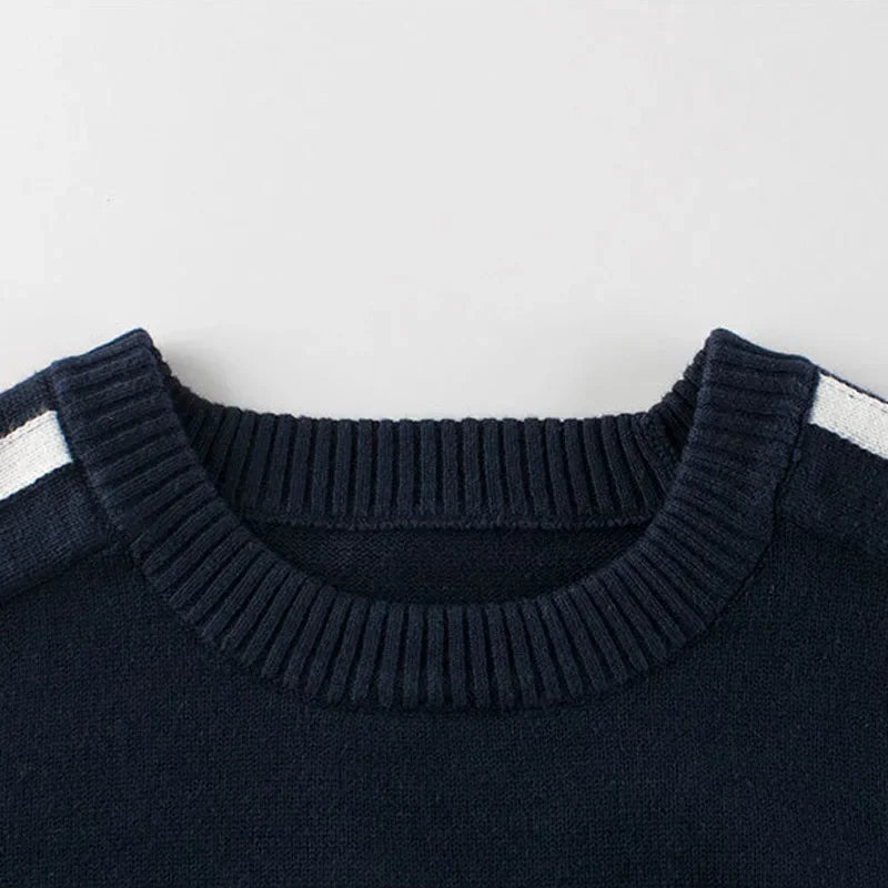 Brand Children's Sweater 2024 Spring Boys Clothes Girls Long Sleeve O-Neck Striped Knitted Jumper Top Kids Pullovers Dropship