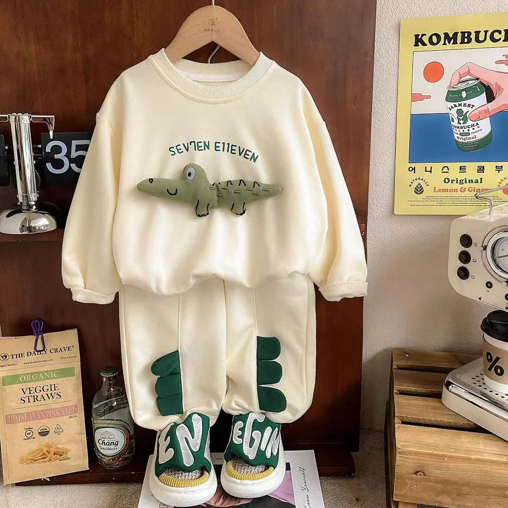 Girls and Boys' Autumn Cartoon two Piece Set Sweater +Pants