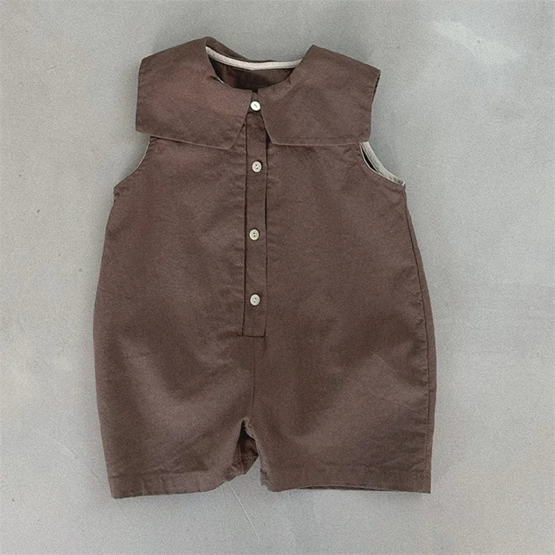 Girls Overall, Sleeveless Boys One Piece Overall loose fitting
