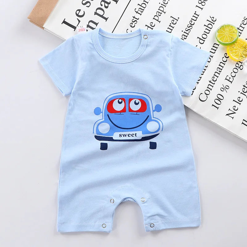 Cotton baby romper short-sleeved clothes summer baby universal boys girls Babies Toddler's Costume Kids Pyjamsa Newborn Infant