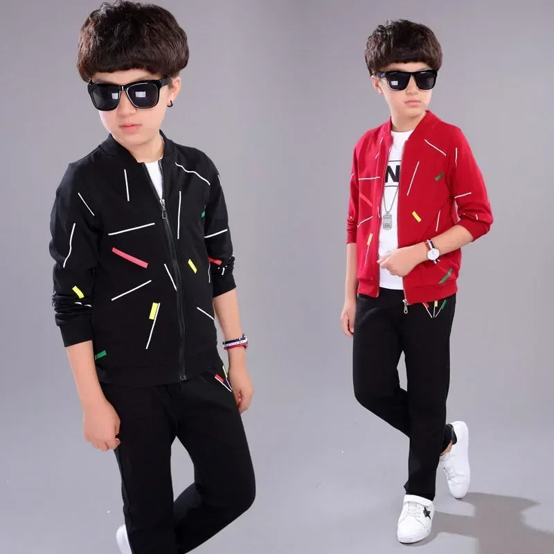 Big Boys Clothes Set Autumn Winter Cotton Cartoon 3pcs Baby The Boy Tracksuit Children's Casual Suit Kids Clothing Set