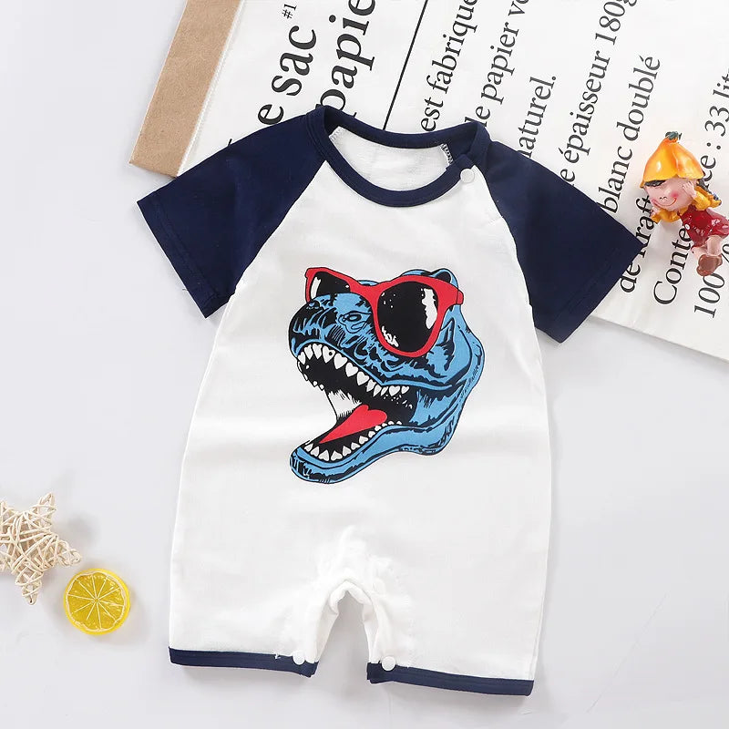 Cotton baby romper short-sleeved clothes summer baby universal boys girls Babies Toddler's Costume Kids Pyjamsa Newborn Infant