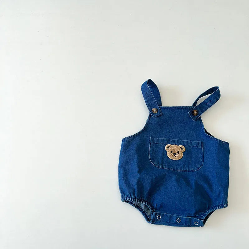 Cool Toddler Baby Boy and Girl Overalls and Striped T-shirt 2Pcs set