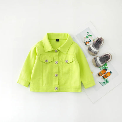 Newborn Candy Color Denim Jacket