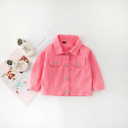 Newborn Candy Color Denim Jacket