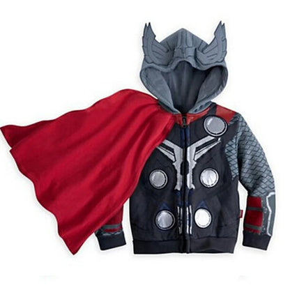 Marvel Sweatshirt Hulk Spider-Man Captain America Avengers Sweater Cartoon Top Zipper Hoodie Children's Clothes
